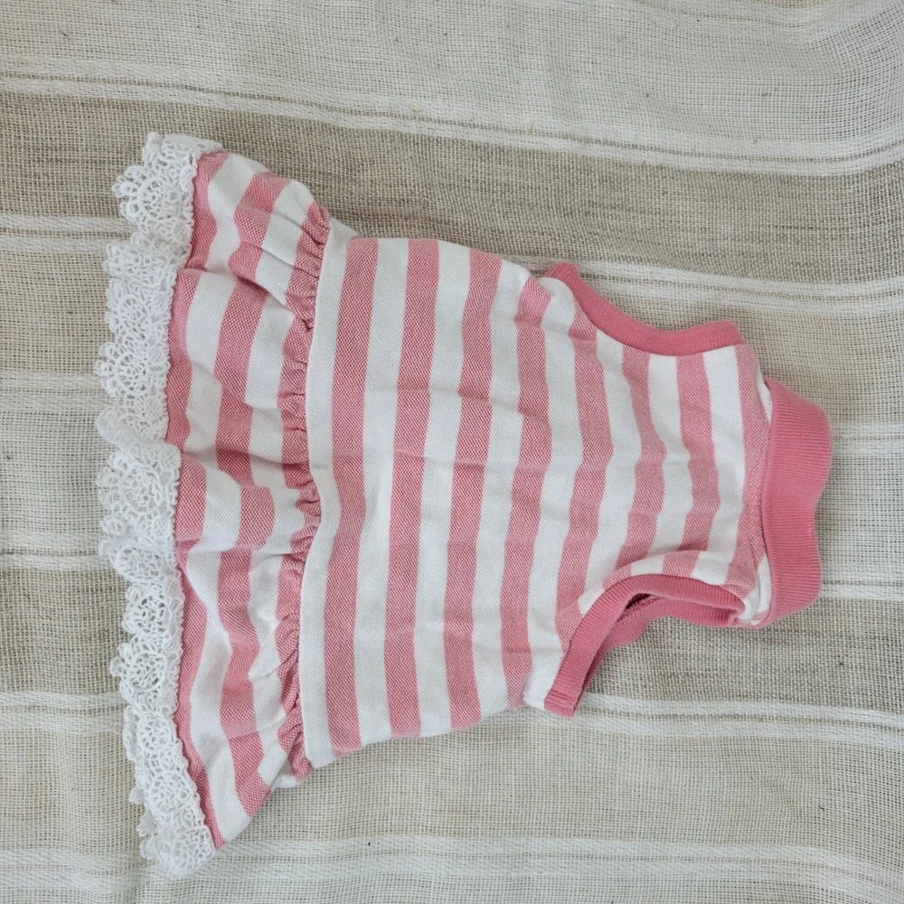 Ralph Lauren Polo Dress With Bloomers Size 3 Months 100% Cotton Striped Preppy